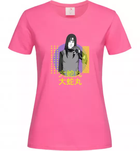 Жіноча футболка Orochimaru Яскраво-рожевий фото