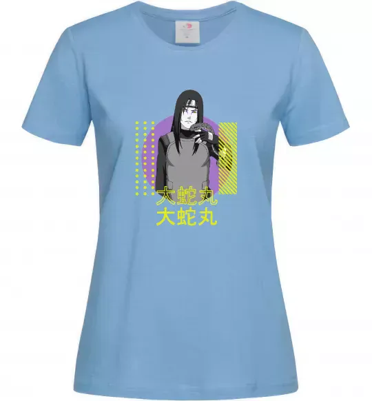 Жіноча футболка Orochimaru Блакитний фото
