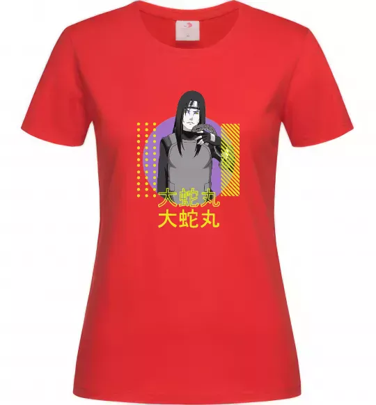 Жіноча футболка Orochimaru Червоний фото