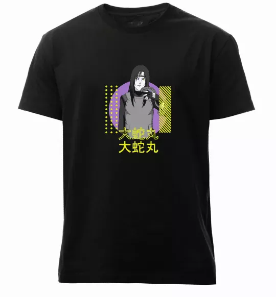 Мужская премиум футболка Orochimaru Черный фото