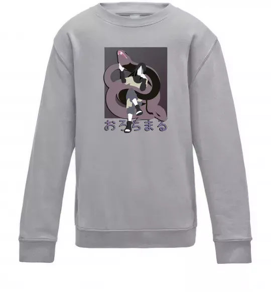 Дитячий світшот Orochimaru snake Сірий меланж фото