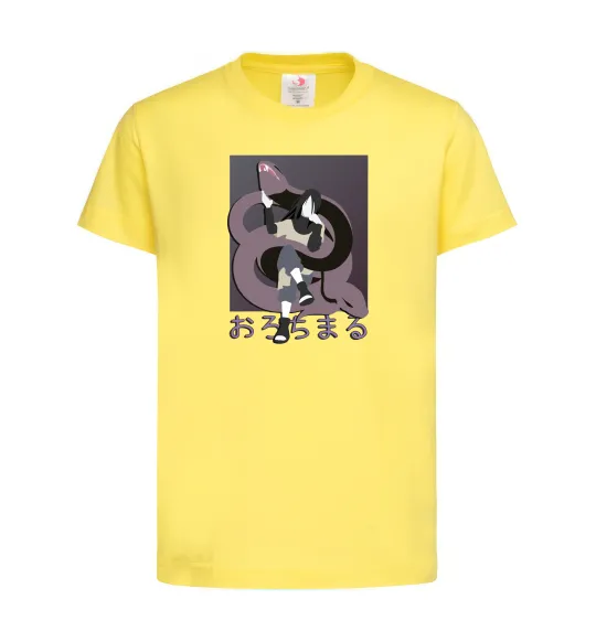 Детская футболка Orochimaru snake Лимонный фото
