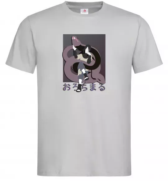 Мужская футболка Orochimaru snake Серый фото