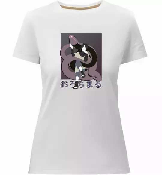 Женская премиум футболка Orochimaru snake Белый фото