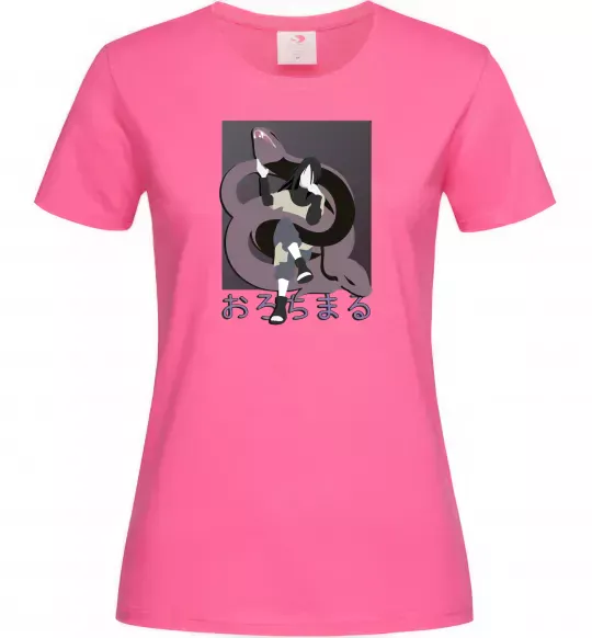 Жіноча футболка Orochimaru snake Яскраво-рожевий фото