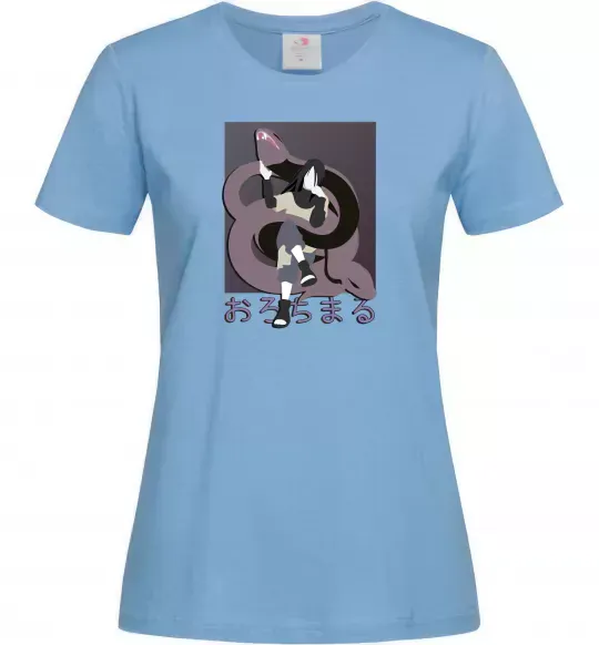 Жіноча футболка Orochimaru snake Блакитний фото