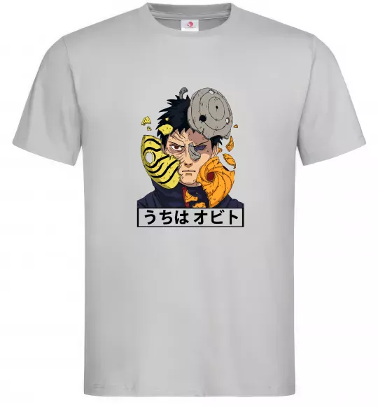 Чоловіча футболка Obito Uchiha Сірий фото