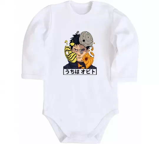 Детский боди Obito Uchiha Белый фото