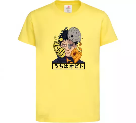 Дитяча футболка Obito Uchiha Лимонний фото