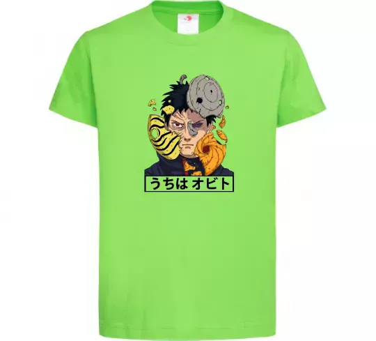 Дитяча футболка Obito Uchiha Лаймовий фото