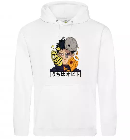Мужская толстовка (худи) Obito Uchiha Белый фото