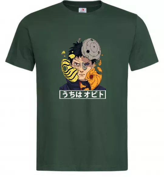 Чоловіча футболка Obito Uchiha Темно-зелений фото