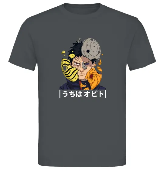 Чоловіча футболка Obito Uchiha Графіт фото