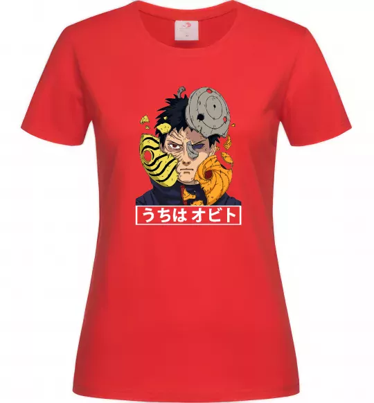 Женская футболка Obito Uchiha Красный фото