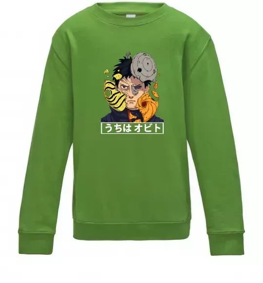 Дитячий світшот Obito Uchiha Лаймовий фото