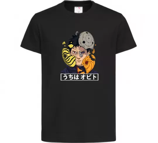 Дитяча футболка Obito Uchiha Чорний фото