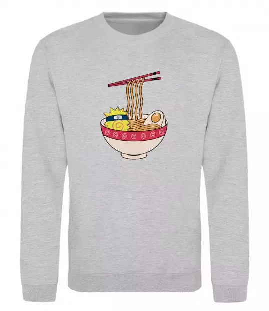 Свитшот Naruto Ramen Серый меланж фото