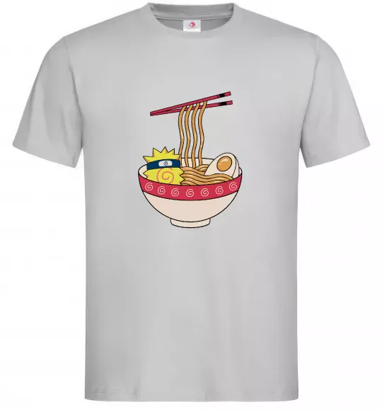Чоловіча футболка Naruto Ramen Сірий фото