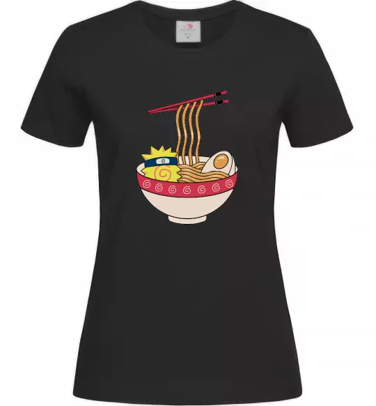 Жіноча футболка Naruto Ramen Чорний фото
