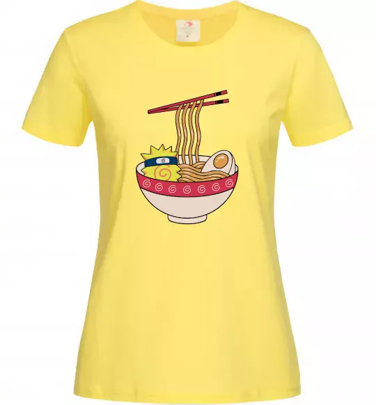 Жіноча футболка Naruto Ramen Лимонний фото