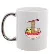 Чашка з кольоровою ручкою Naruto Ramen Срібло фото