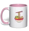 Чашка з кольоровою ручкою Naruto Ramen Ніжно рожевий фото