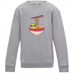 Детский Свитшот Naruto Ramen Серый меланж фото