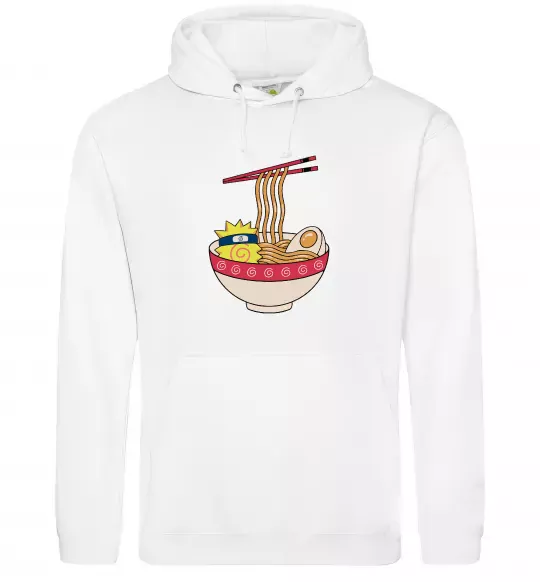 Чоловіча толстовка (худі) Naruto Ramen Білий фото