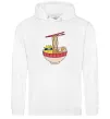 Чоловіча толстовка (худі) Naruto Ramen Білий фото