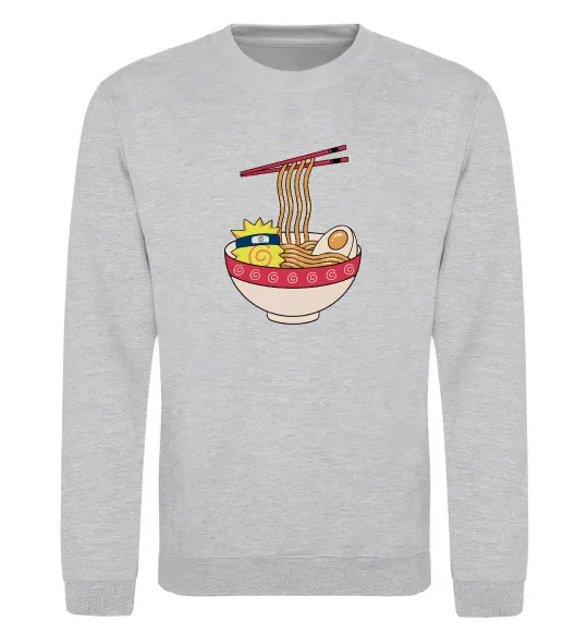 Свитшот Naruto Ramen Серый меланж фото