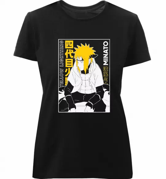 Жіноча преміум футболка Minato Чорний фото
