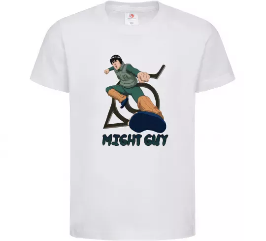 Дитяча футболка Might guy Білий фото
