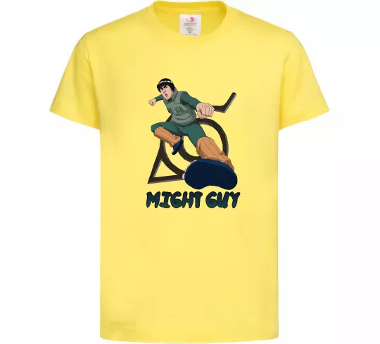 Дитяча футболка Might guy Лимонний фото