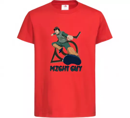 Дитяча футболка Might guy Червоний фото