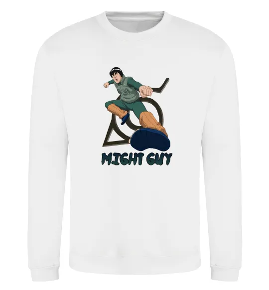 Світшот Might guy Білий фото