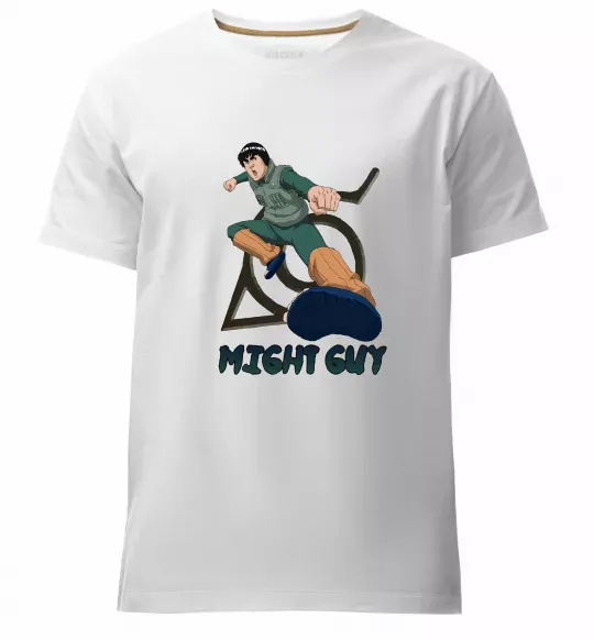 Чоловіча преміум футболка Might guy Білий фото