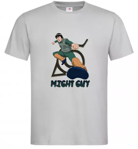 Мужская футболка Might guy Серый фото