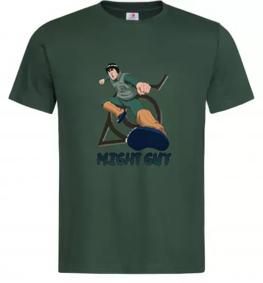 Мужская футболка Might guy Темно-зеленый фото