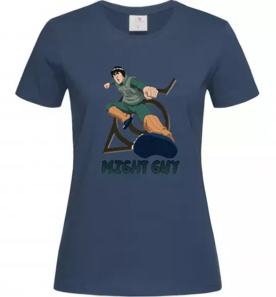Женская футболка Might guy Темно-синий фото