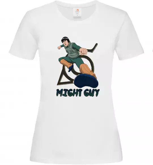 Женская футболка Might guy Белый фото