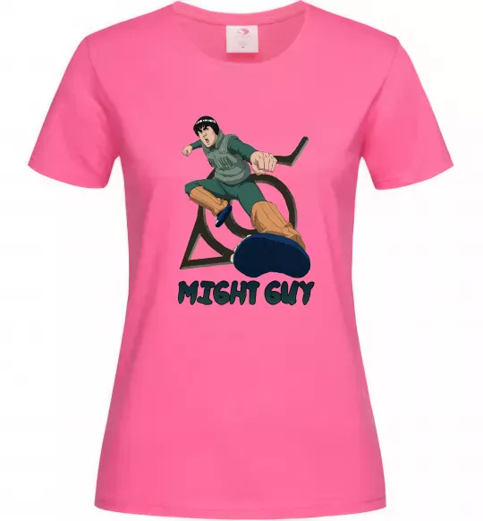 Женская футболка Might guy Ярко-розовый фото