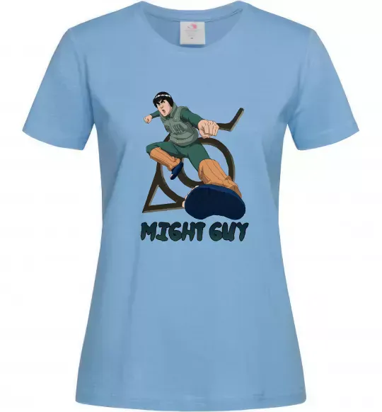 Женская футболка Might guy Голубой фото