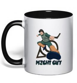 Чашка с цветной ручкой Might guy