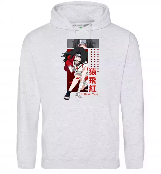 Жіноча толстовка (худі) Kurenai Yuhi Сірий меланж фото