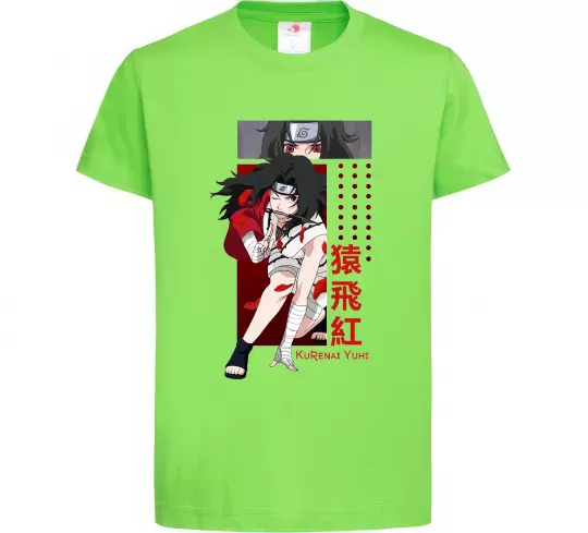 Дитяча футболка Kurenai Yuhi Лаймовий фото