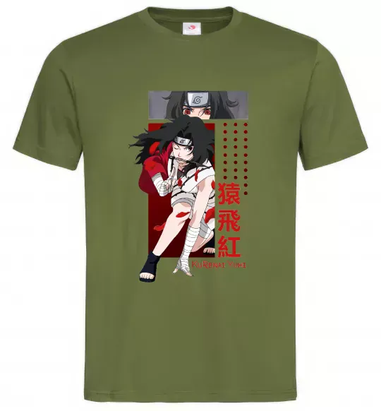 Чоловіча футболка Kurenai Yuhi Оливковий фото