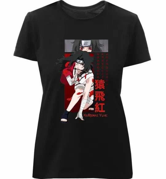 Женская премиум футболка Kurenai Yuhi Черный фото