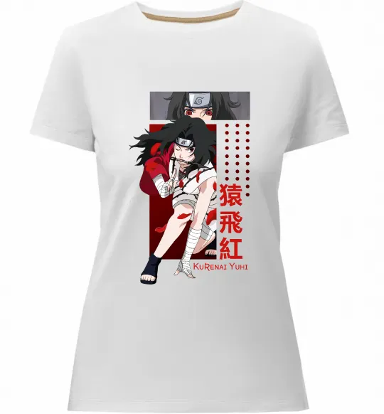 Женская премиум футболка Kurenai Yuhi Белый фото