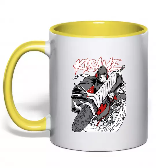 Чашка з кольоровою ручкою Kisame Сонячно жовтий фото