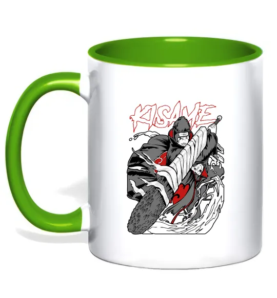 Чашка с цветной ручкой Kisame Лаймовый фото